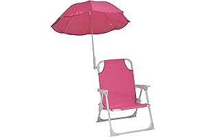 Kids Umbrella Chair for Little Beach Babes in Beautiful Hot Pink!