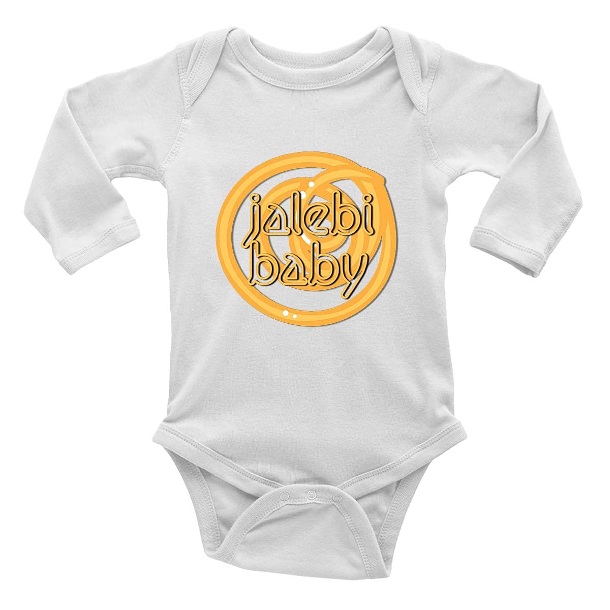 Shopagift Jalebi Baby Long Sleeve Baby Grow Vest Bodysuit