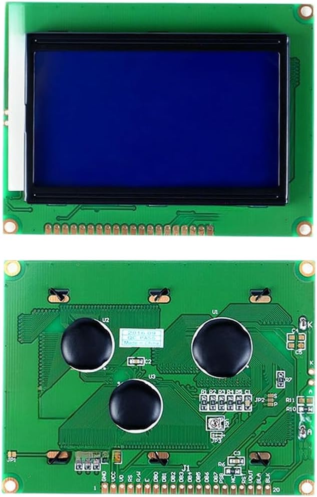 128x64 STN LCD Display Module with I2C Interface, Built-in Chinese Font & LED Backlight for Industrial MCU Applications(A)