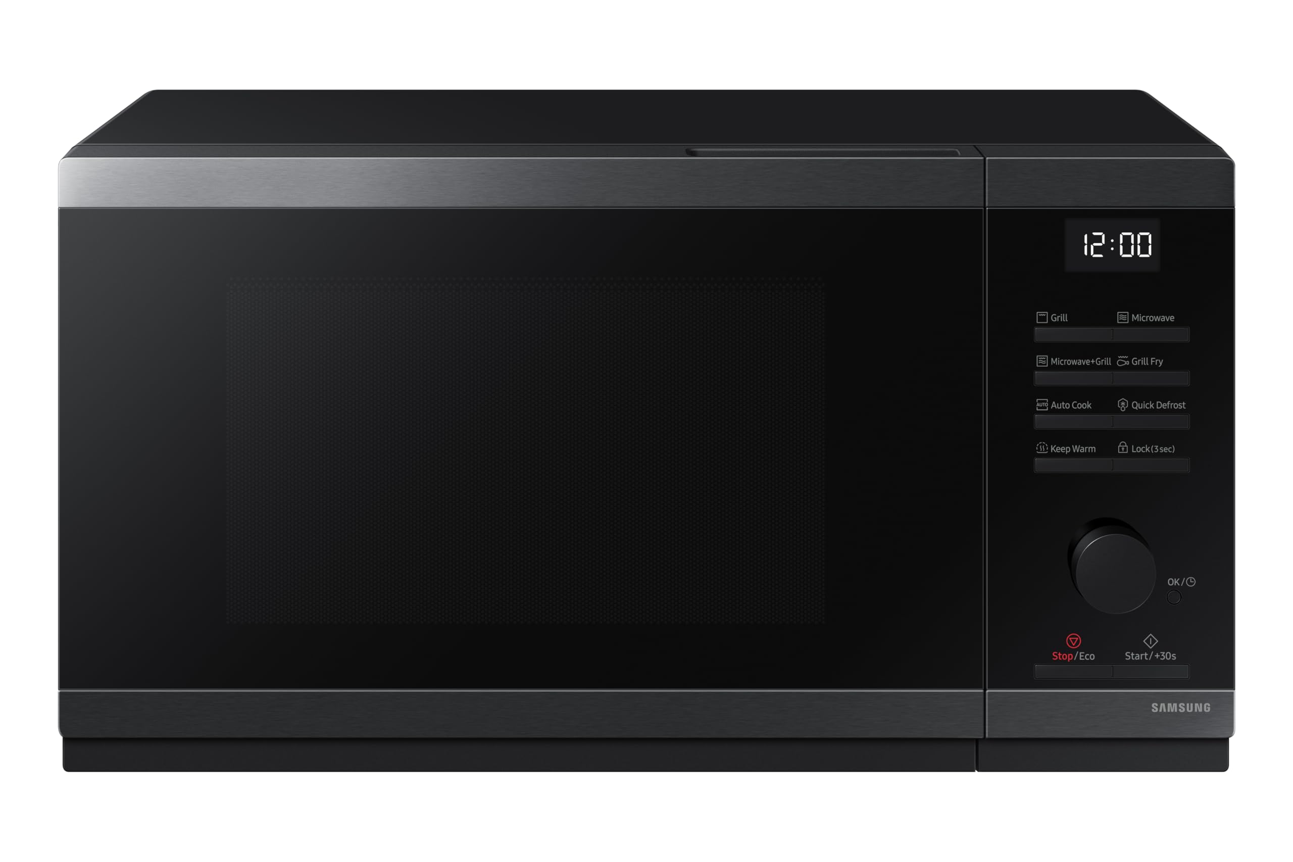 Microondas con Grill Samsung 23L 800W Modo Eco, Auto Cook Negro MG23DG4524CGE1