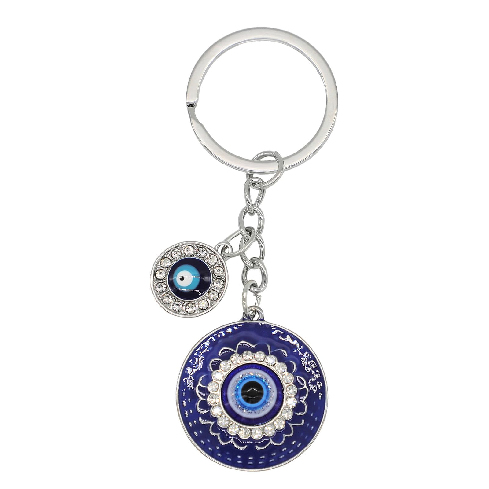 Jasimkiss Evil Eye Keychains Bag Purse Keychains Good Luck Amulet protection Charm Keychains for Women Men