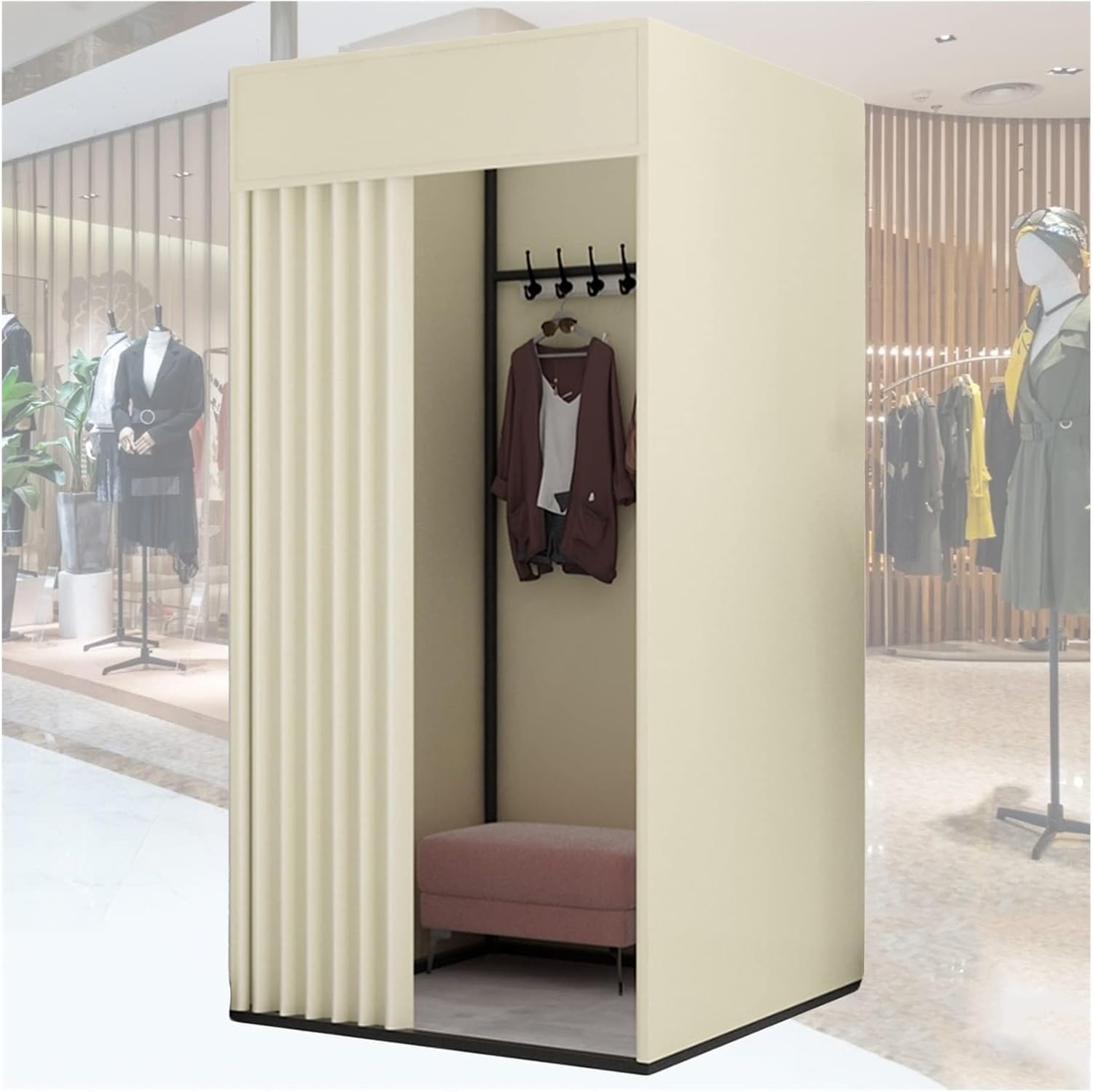 Rails coulissants pour rideaux de cabine d'essayage vestiaire paravent de bureau 3 tailles