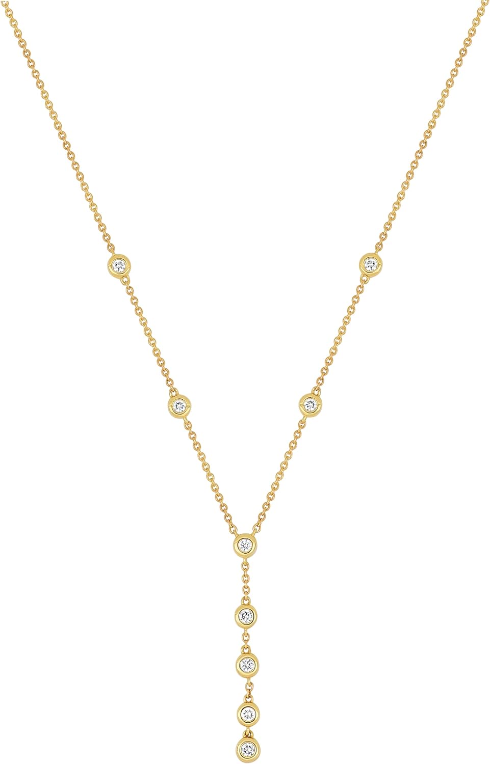 Bony Levy 18K Yellow Gold Diamond Monaco Drop Pendant Necklace