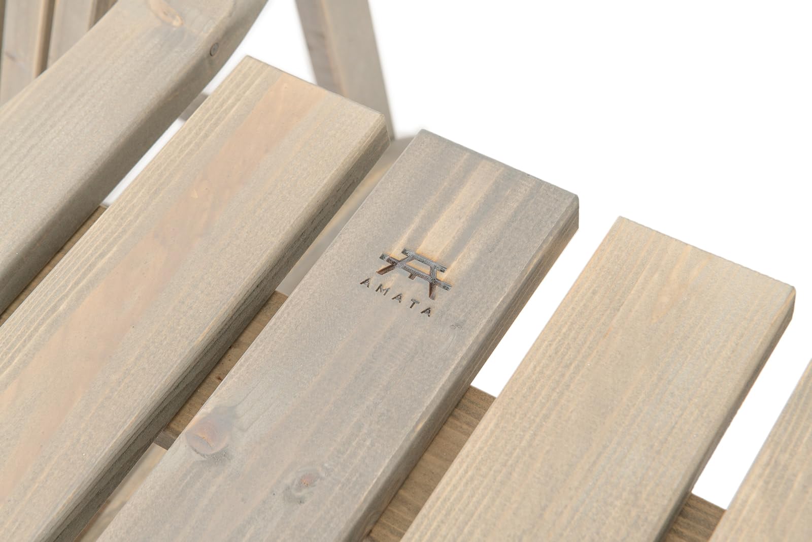 AMATA Silla Adirondack doble con mesa para exteriores, colección UNGURS - Comodidad para dos - Silla de madera resistente a la intemperie para patio, patio trasero y hogueras de jardín - Ergonómica y