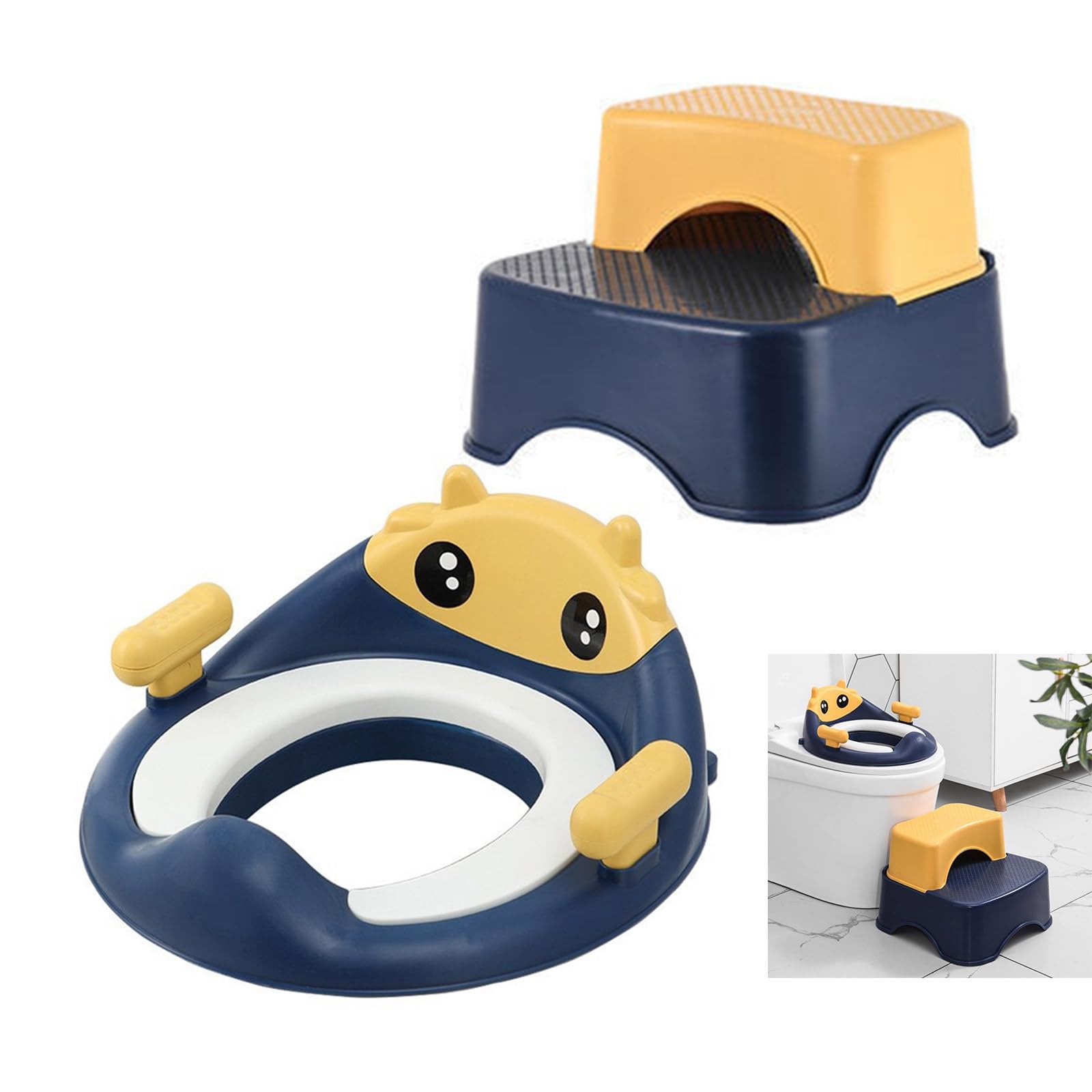 Almohadilla de asiento para orinal para niños con soporte reforzado, base segura, ayudante de inodoro extraíble para niños pequeños, uso en invierno, adaptador de asiento de inodoro extraíble para