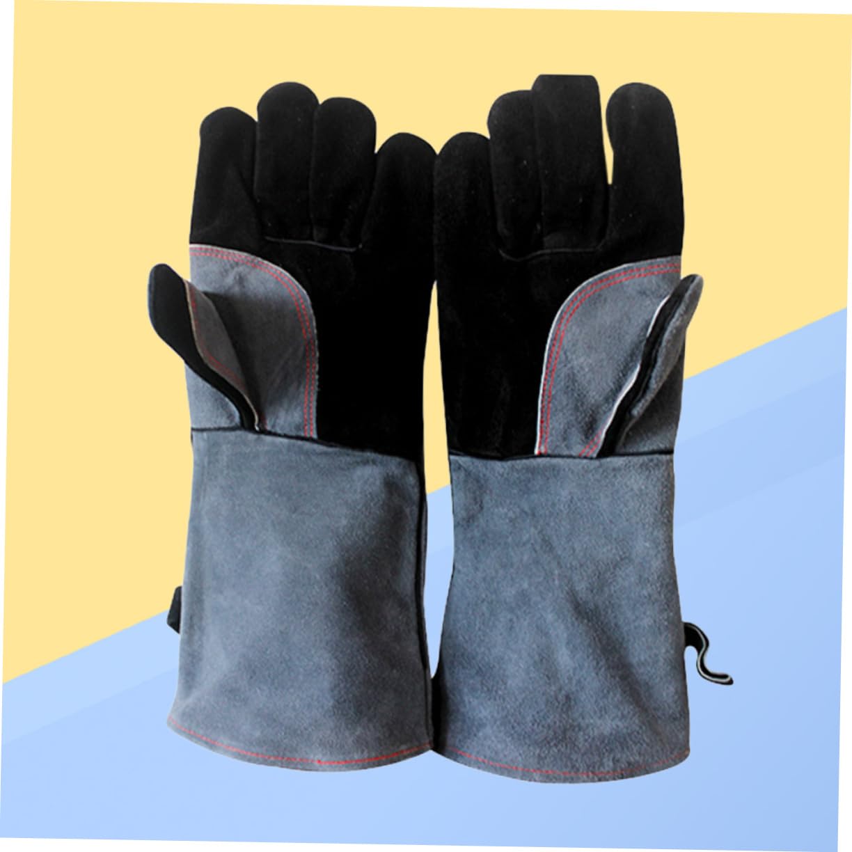 Zerodeko Guanti Da Forno e Resistenti Al Calore Di Mucca Antiscivolo e Confortevoli Per Cottura Barbecue Saldatura e Cottura Al Forno