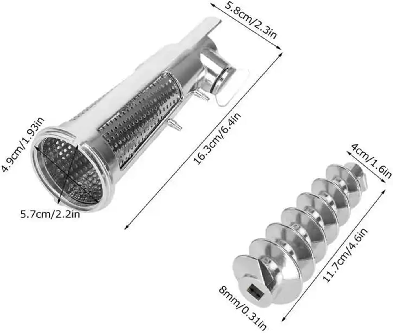Meat Grinder Tomato Juicer Screw Shaft Filter Sleeve Baffle Accessories，Compatible For Mixer Attachment Kitchen Parts