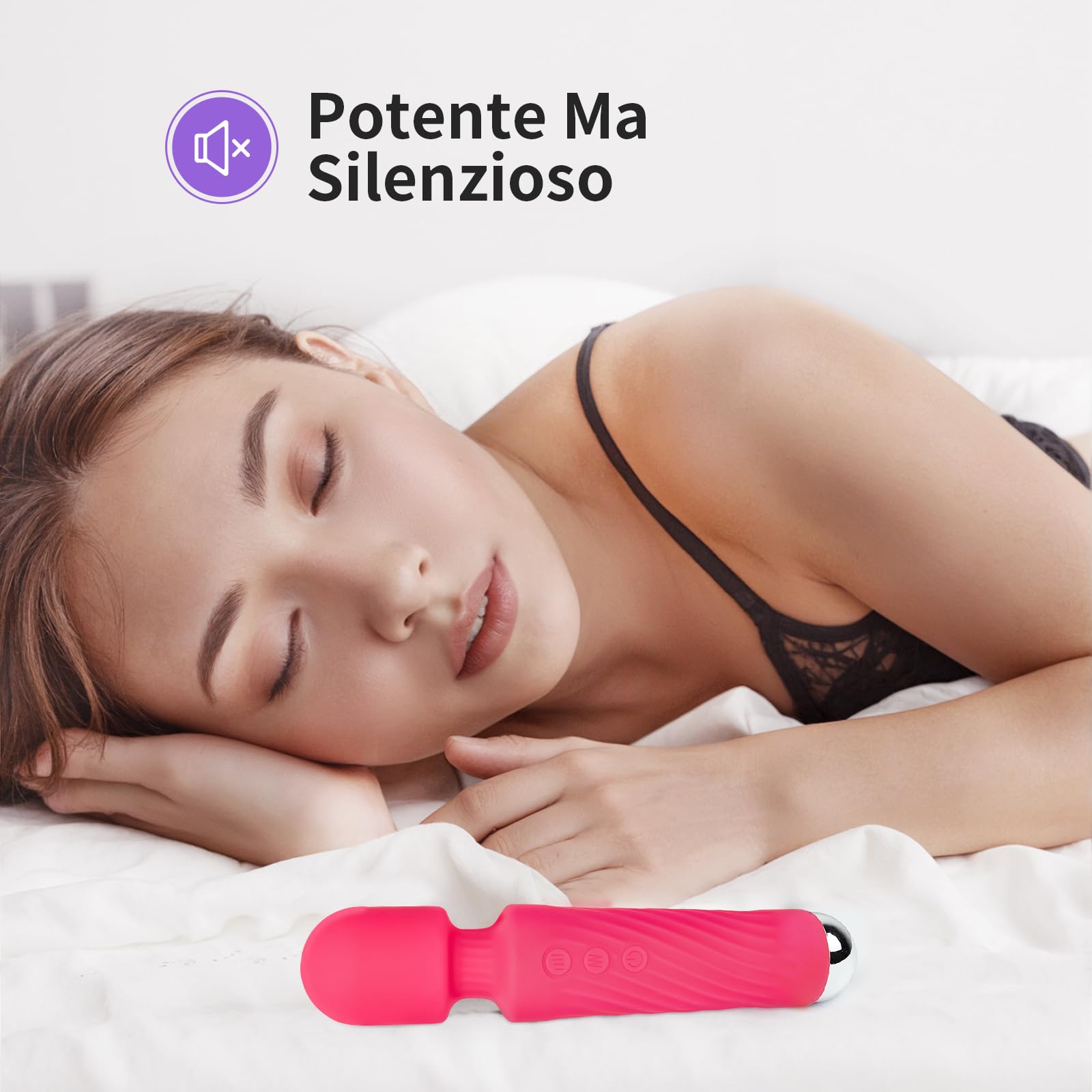 Vibratore - Stimolatore Clitoride Femminile con 8 Velocità e 20 Modalità,Sex Toys Vibratoreper Donna Professionale, PRYNTICIAI Vibratoreper Donna Clotoride (Rosa)