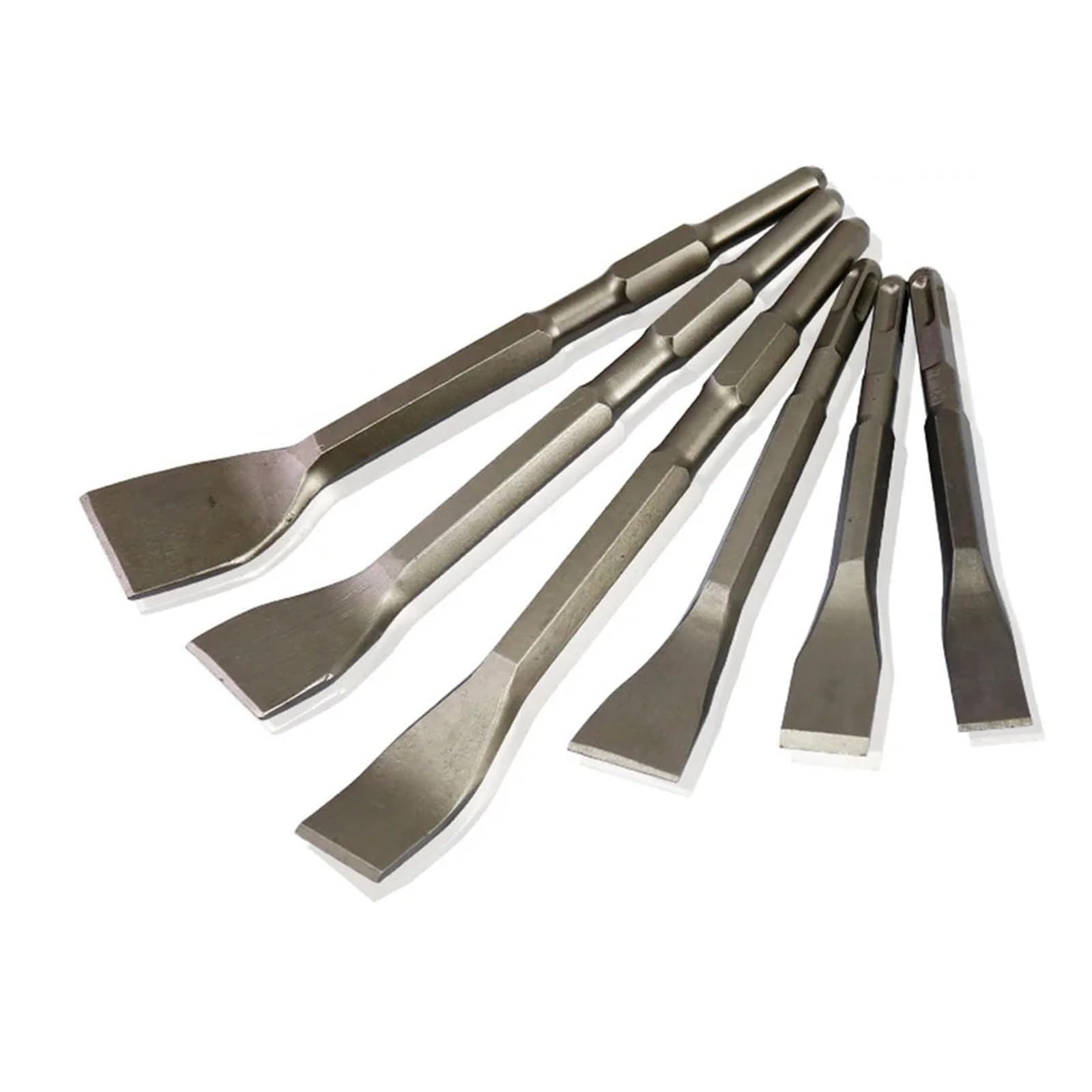 1 scalpello a Gomito for Martello Elettrico da 180/200/280 mm, Martello Elettrico a percussione con Manico Esagonale/Rotondo, scalpello Piatto for Perforazione pareti(5pcs SDS Puls)