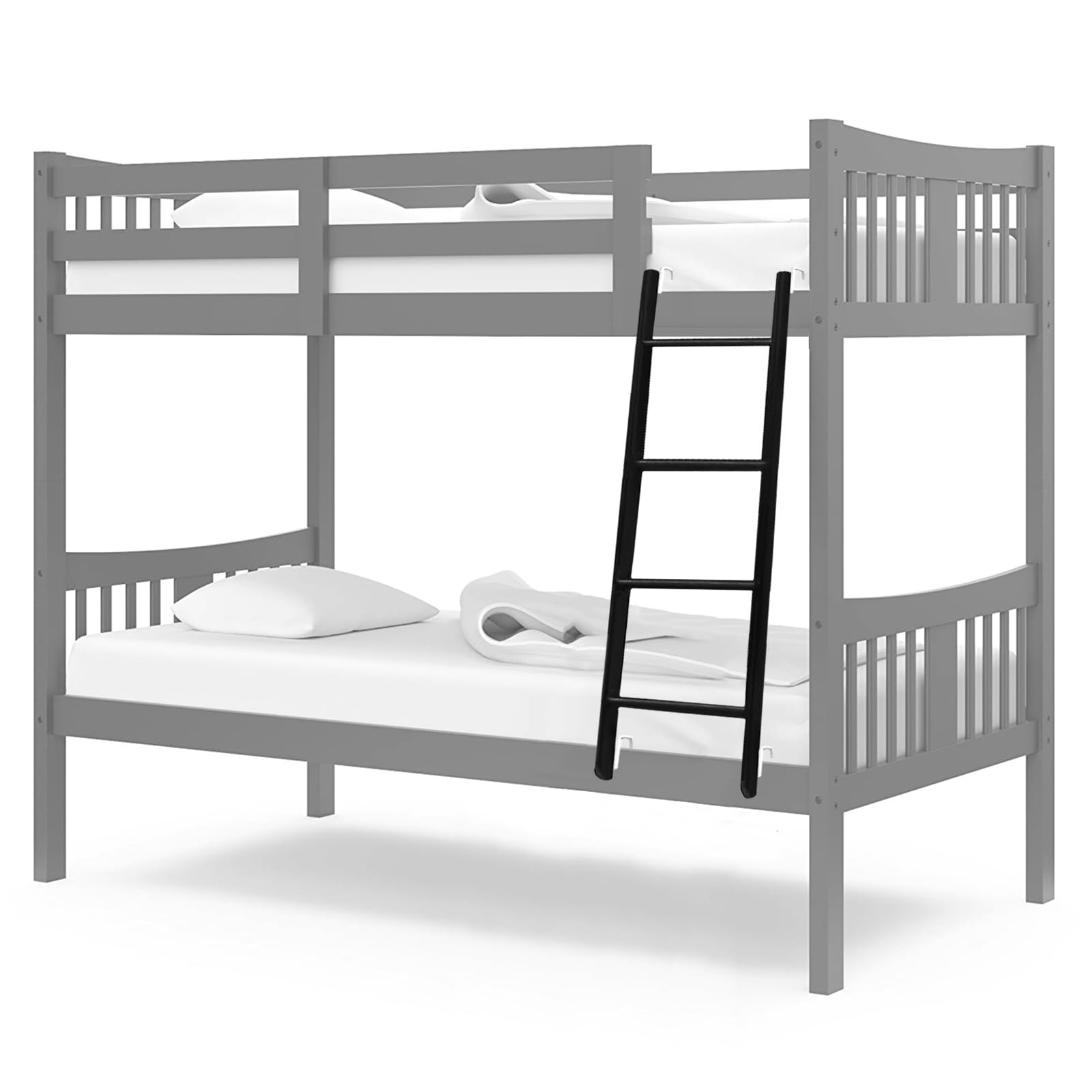 Scaletta a Castello Nera per Camper a Soppalco in Dormitorio, Scaletta per Letto a Castello Universale da Salita, Scaletta per Camper Salvaspazio con Gancio di Fermo, Scaletta a 4/5 Gradini