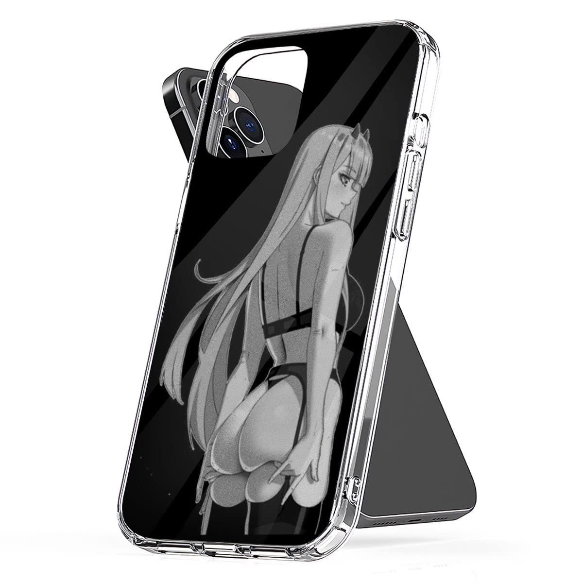 Phone Case Zero Accessories Two Shockproof Darling Cover in Protect The TPU Franxx Compatible with iPhone 15 14 Pro Max 13 12 11 X Xs Xr 8 7 6 6s Mini Plus Transparent