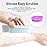 Soft Silicone Body Scrubber 6 PCS Silicone Body Shower, Silicone Loofah 2 in 4 Bath and Shampoo Brush, Body Scrubber Shower Cleaning Exfoliating Use for Sensitive Skin, Lather Well