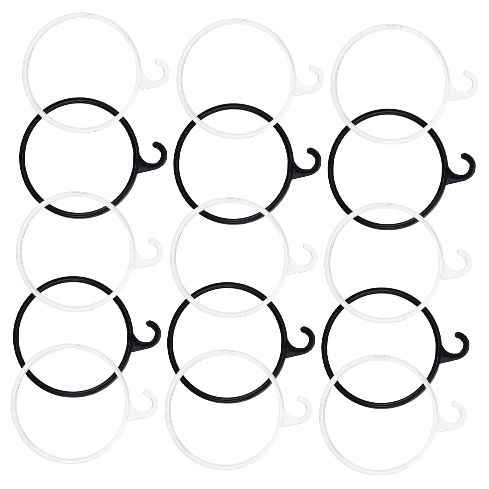 Garneck 40pcs Scarf Hanger Organizer Plastic Clothes Ring Tie Belt Shawl Scarf Rack Wardrobe Organizer