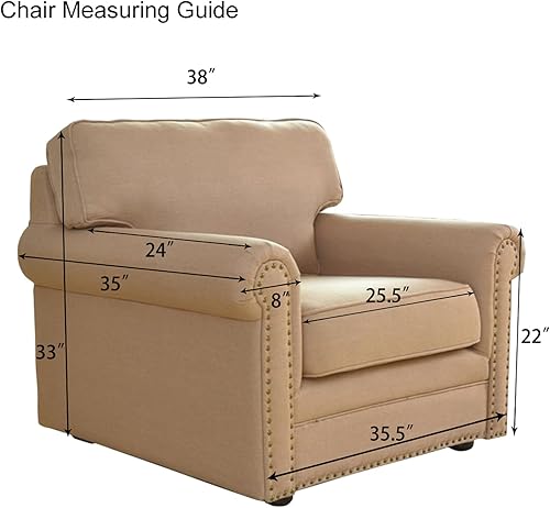 Miniatura 6 de Easy-Going Funda elástica de jacquard para silla, funda de sofá suave de 1 pieza, funda de sofá con espumas antideslizantes, protector de muebles