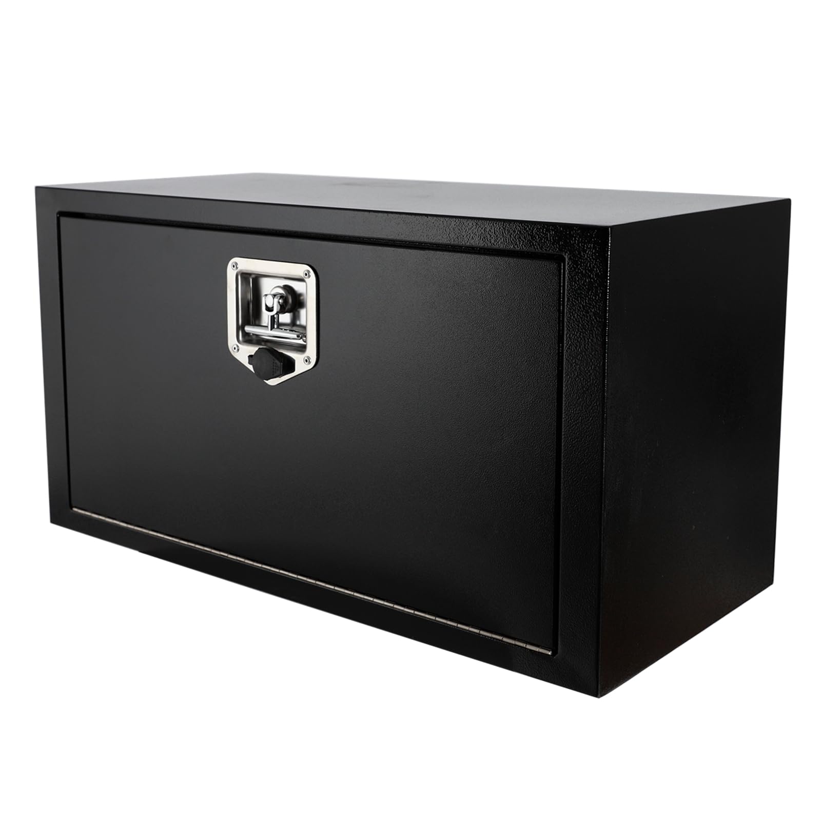 Gooeap 30"X14"X16" Underbody Utility Tool Box Truck Box Black Heavy Duty Steel Trailer Box Pick Up Storage Organizer w/Lock & Keys