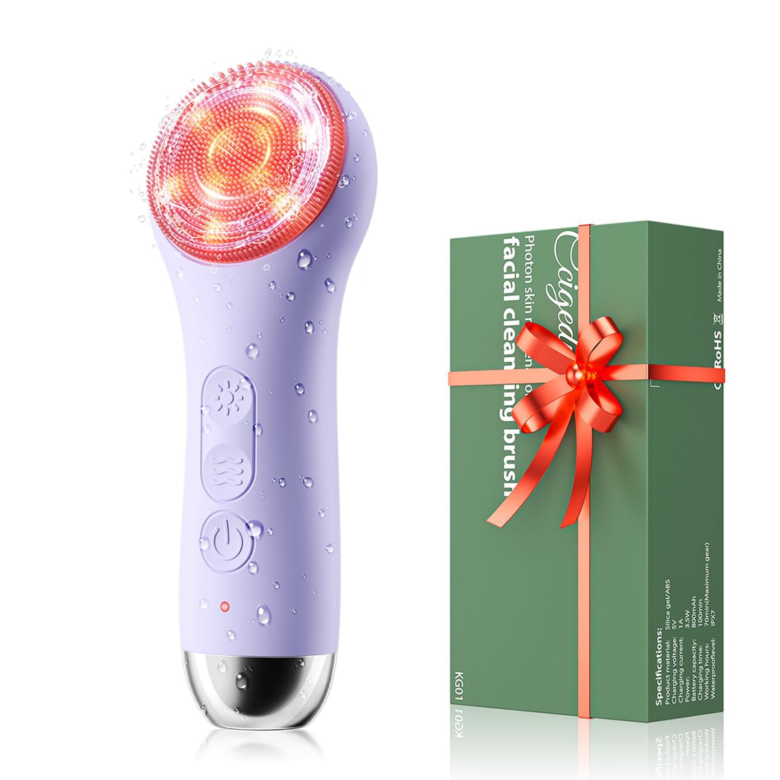 Ccigedy LED Silicone Face Scrubber