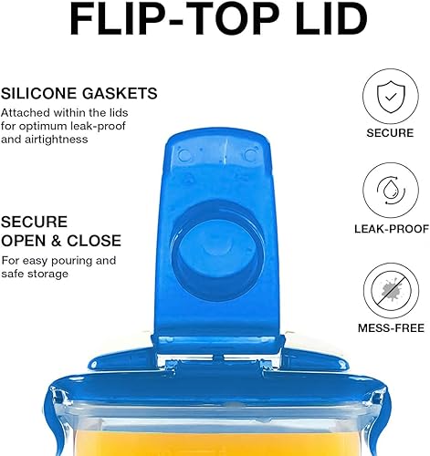 Miniatura 8 de LOCK  LOCK  Jarra de agua para puerta del refrigerador con asa sin BPA bisfenol A jarra de plástico con tapa abatible perfecta para hacer tés y jugos