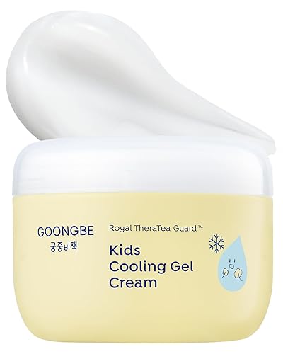 GOONGBE Crema de gel refrescante para niños, hidratante calmante y refrescante diario para rostro y cuerpo, gel fresco para piel caliente con cica y