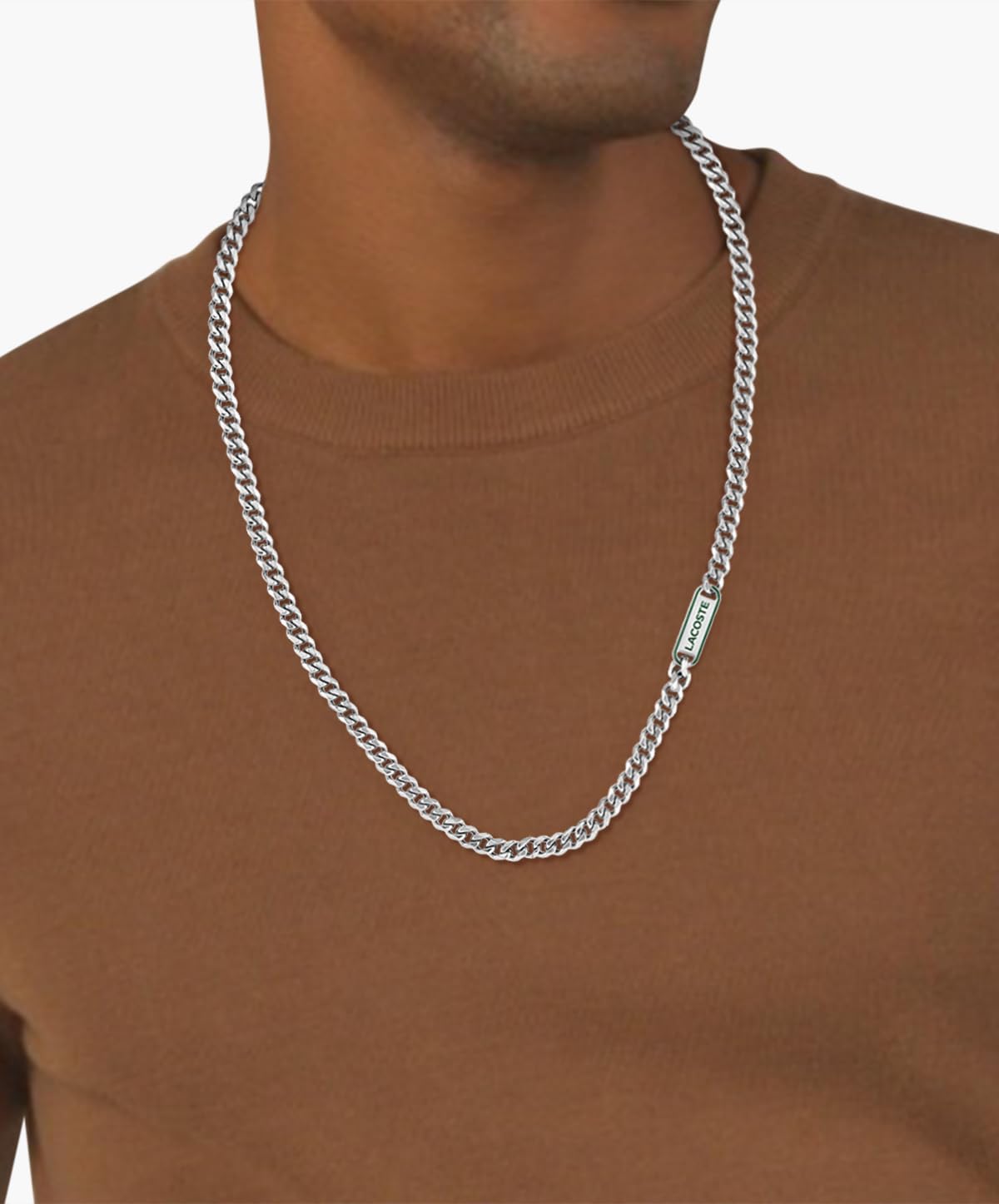 Lacoste Collier en chaîne pour Homme Collection DISTRICT en Acier inoxidable