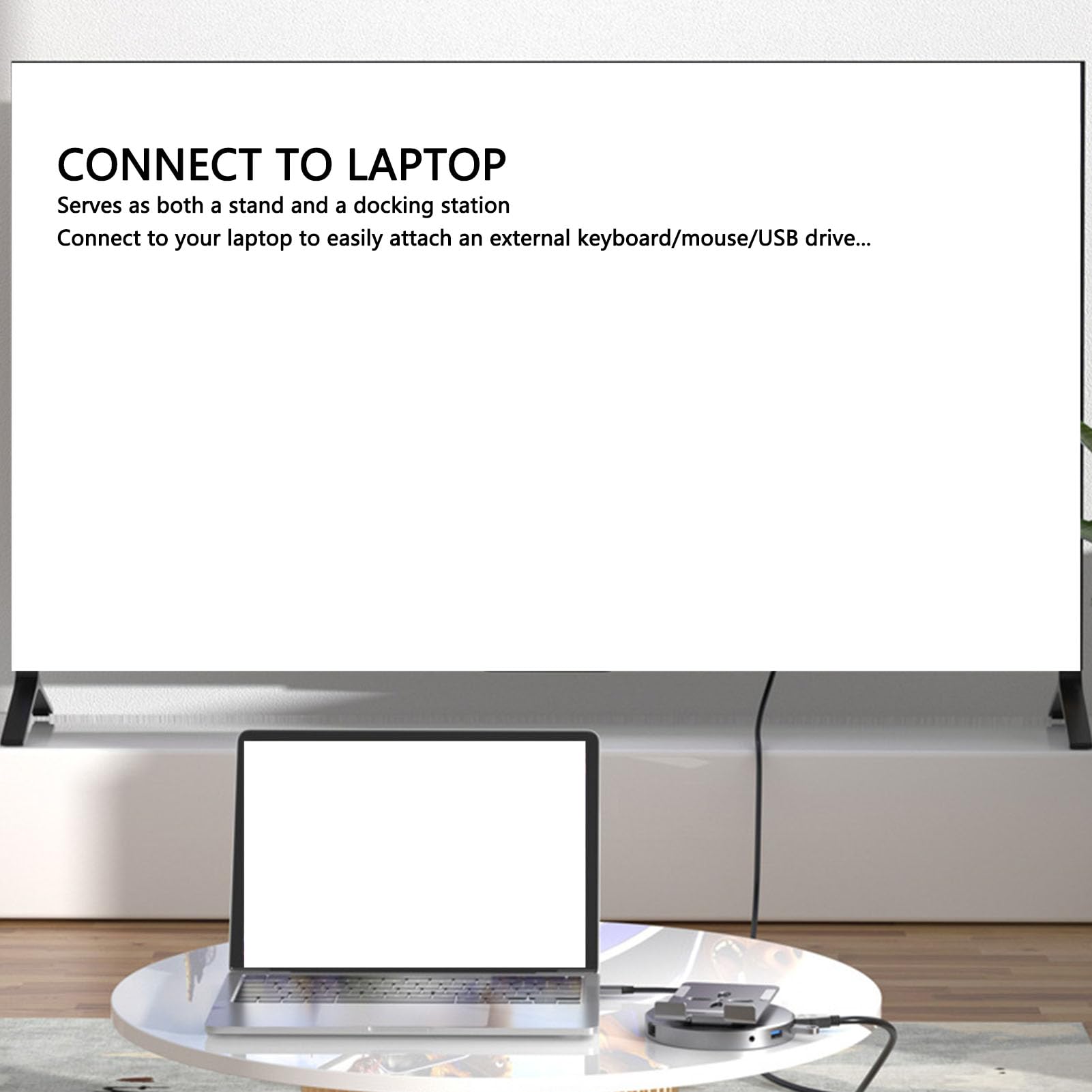 Estación de acoplamiento USB C giratoria de 360 ​​° para Pro, soporte de estación de acoplamiento para tableta 11 en 1 Soporte para tableta con concentrador USB C