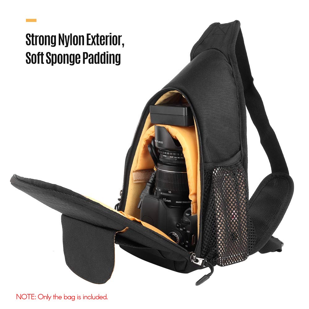Borsa a tracolla per fotocamera SLR DSLR Fotografia Gear Impermeabile Anti-Shock Imbottitura Custodia con Tasche Laterali Tessuto di Nylon Accessorio Petto