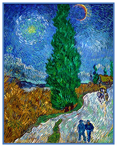 Orenco Originals Road with Cypress and Star by Van Gogh Counted Cross Stitch Pattern