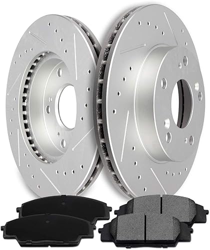 Miniatura 439 de Kits de frenos y rotores, rotores de freno SCITOO y 8 pastillas de cerámica para 08-12 para Chrysler Town & Country, 08-12 para Dodge Grand Caravan