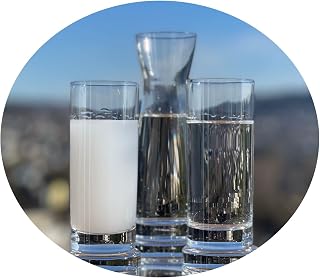 Topkapi 200.390 - 3-piece ice cream set for Raki/Ouzo "Mustafa Bey", 2 Raki Ouzo glasses and a decanter, lead-free crystal glass, made in Germany