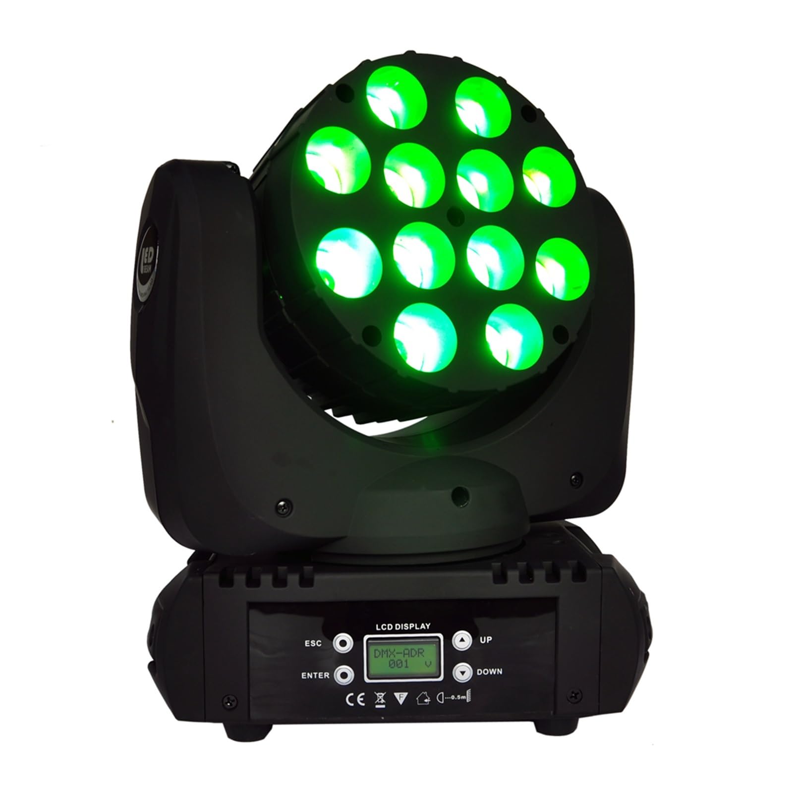 Luces de Escenario, 12x12W 4IN1 llevó la luz de haz móvil RGBW llevó la luz principal móvil 15 canales llevó la luz de la etapa