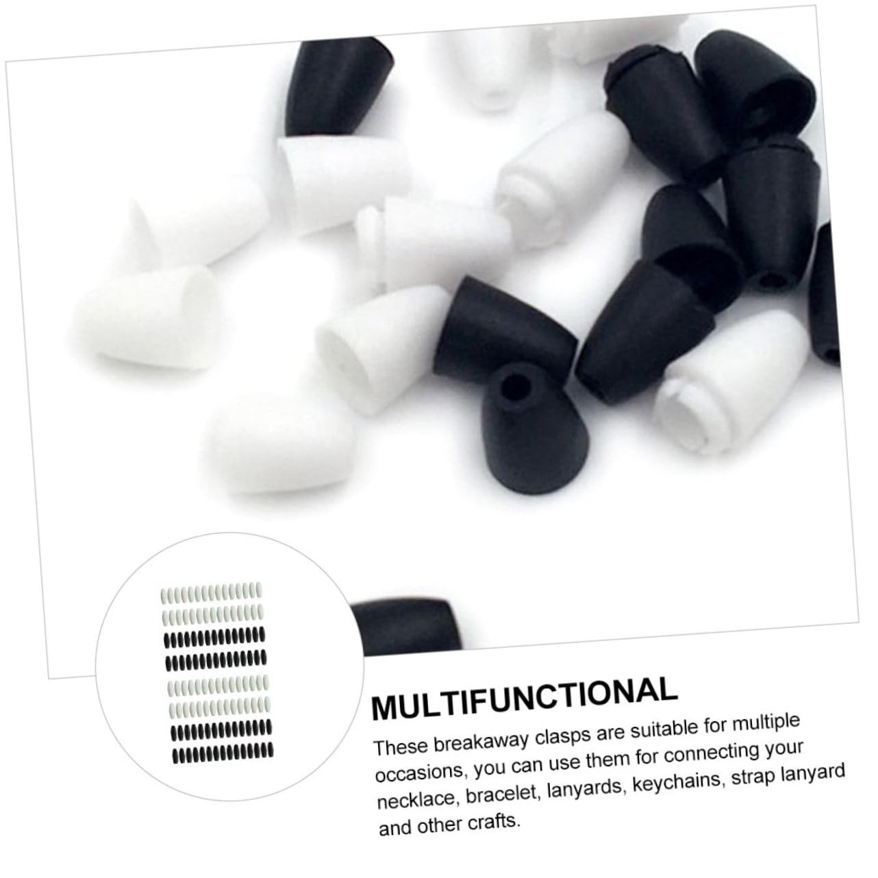 SEWACC 500 Pièces Boucle De Sécurité En Plastique Fermoir De Sécurité En Plastique Fermoirs De Sécurité Cordon En Fermoir De Sécurité Fermoirs Détachables En