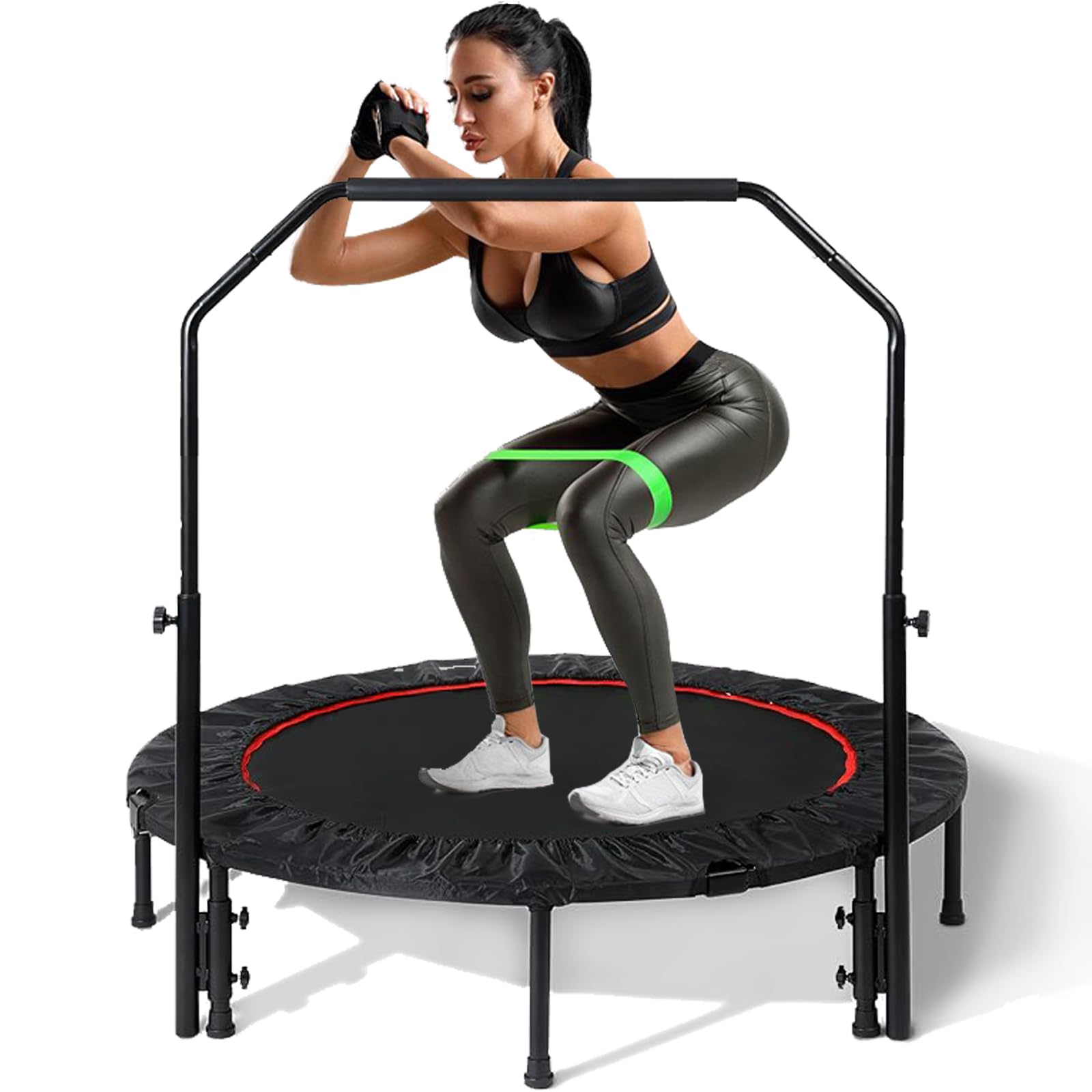 Trampoline, Portable Fitnes Foldable Trampoline in-Home Mini Rebounder, Exercise Trampoline for Kid/Adults, 40" Max Load 330lbs