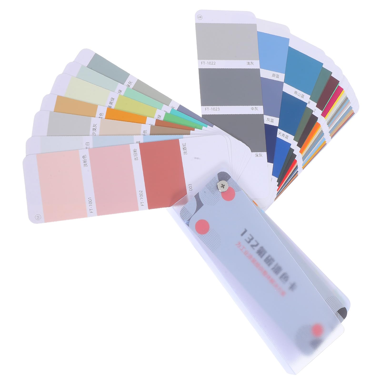 132 colores fluorocarbonados Toddmomy tarjetas de muestra de pintura
