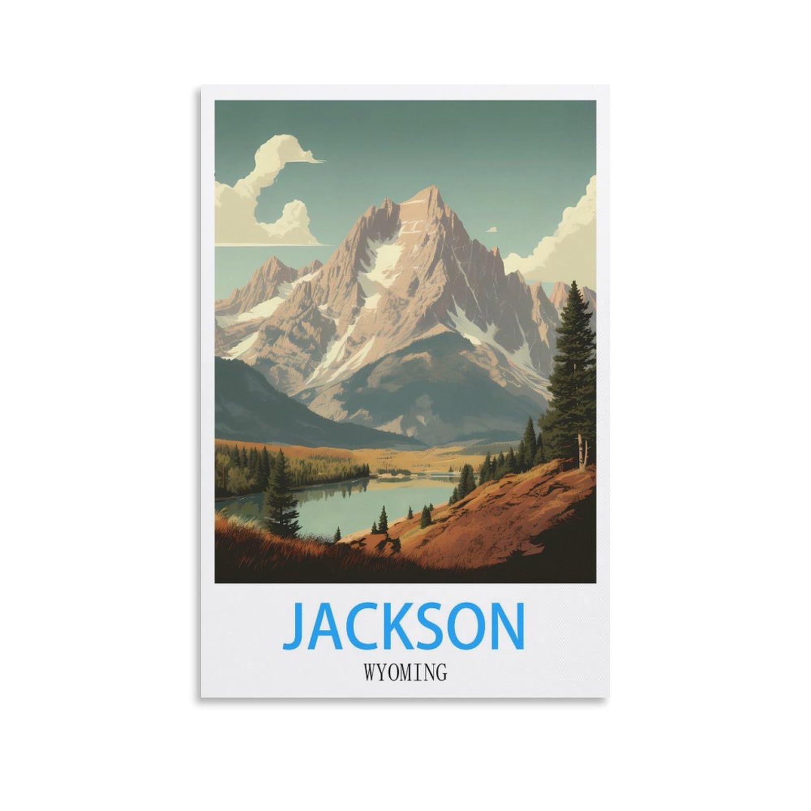 Vintage Metal Tin Signs,Jackson Wyoming,Garden & Kitchen Poster, Inspirational Sign Home Wall Art Decor for Home Kitchen Bar Club Decoration 30x30cm