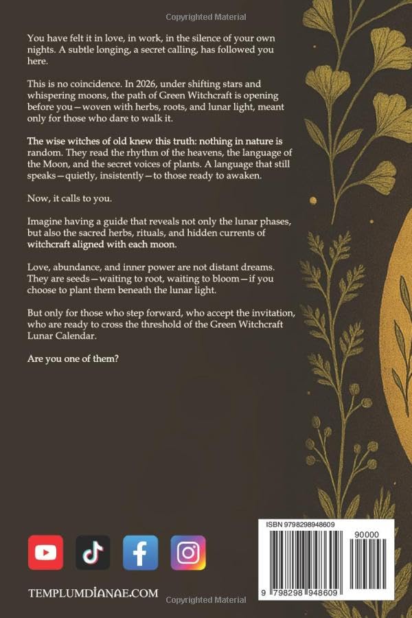 The Green Witchcraft Lunar Calendar 2026: Unveil the Ancient Grimoire Almanac to sync your Inner Goddess with Moon Phases & Cycles using Sacred Plants, Herbs, and Essential Oils - Image 2