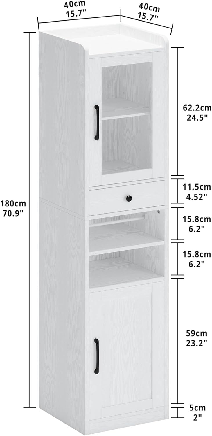 Dimensions of the IRONCK Tall Bathroom Cabinet