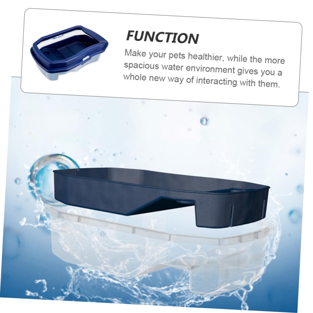 SUPVOX Terrario de Tortugas Plataforma de Secado y Tanque de Agua Doble, Plástico Resistente a Golpes y Desgaste para Alimentación y Hibernación