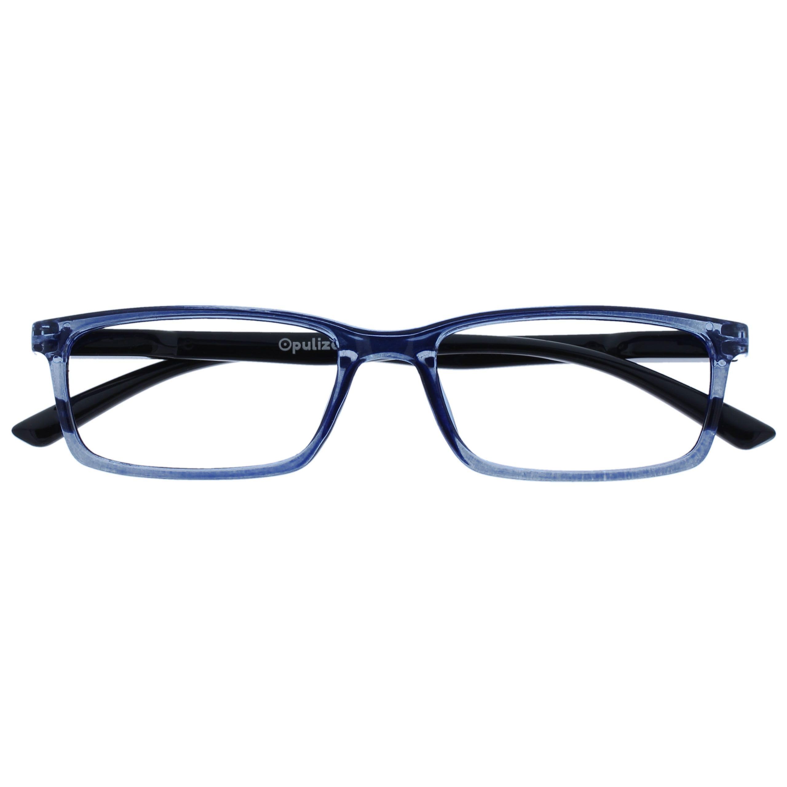 OPULIZE See Gafas Lectura Filtro Luz Azul x3 Estrecha Bisagras de Resorte Mejoran Sueño Reducen Dolor de Cabeza Ordenador Videojuegos Antirreflejante Azul Morado Turquesa Hombre Mujer BBB9-35Q +2.00 — view 9