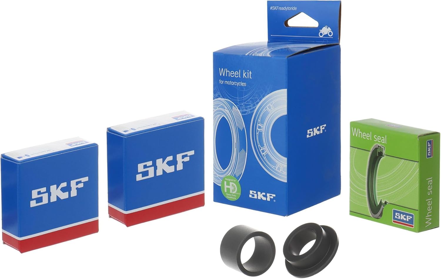 SKF Heavy Duty Wheel Seal Kit Front with Spacers & Bearings KX125/KX250F