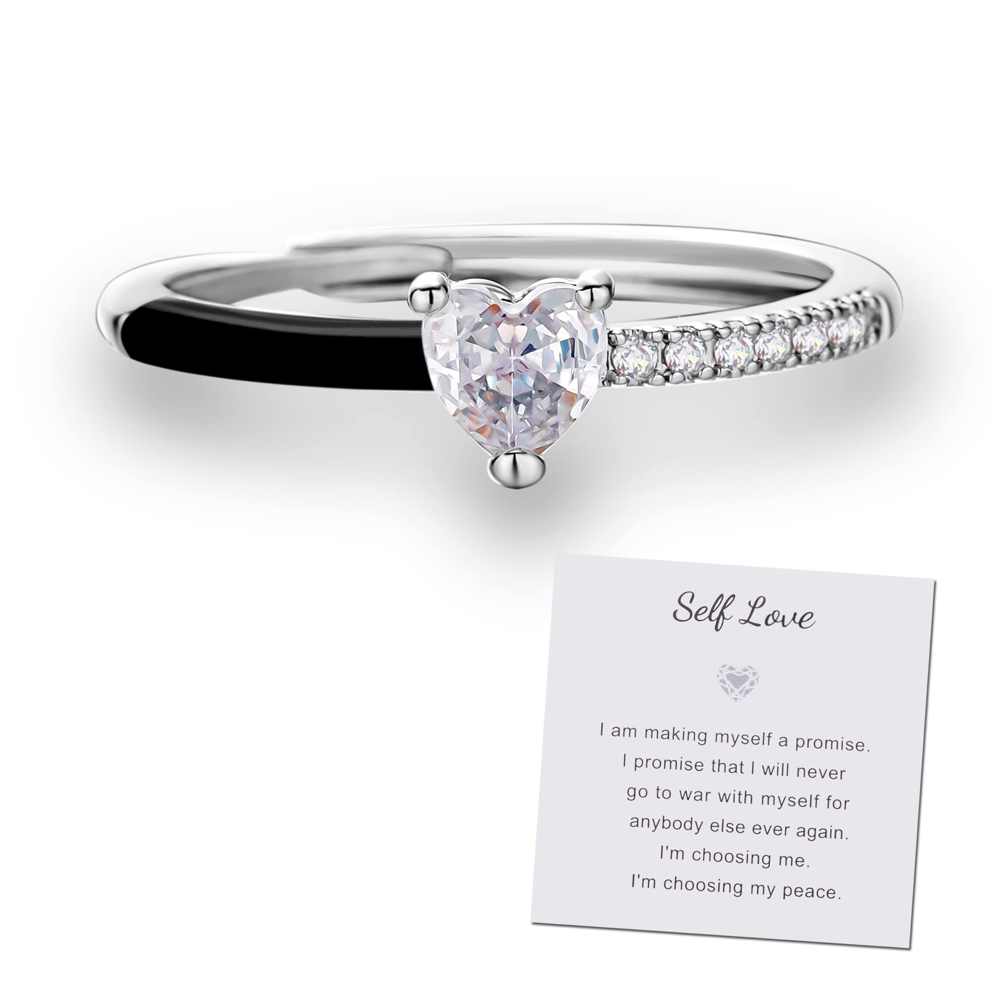 Enamel Ring Promise Ring For Myself Unique Rings For Women Love Me