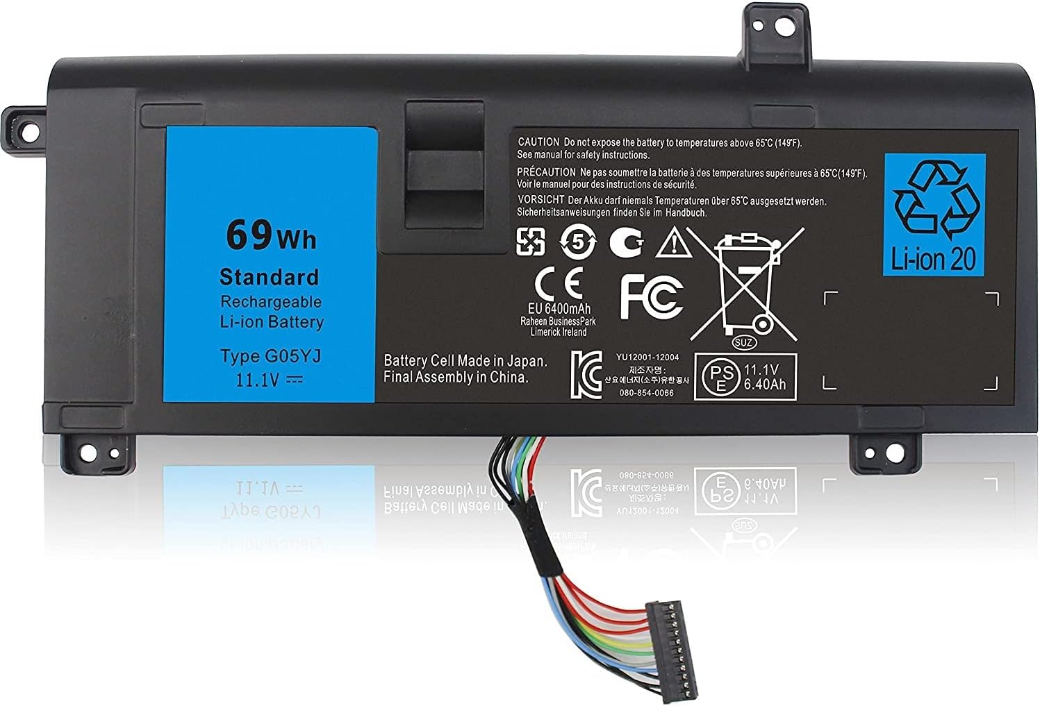 G05YJ Laptop Battery Compatible for Dell Alienware 14 A14 M14X R3 R4 14D-1528 ALW14D-5728 ALW14D-5528 GO5YJ 0G05YJ