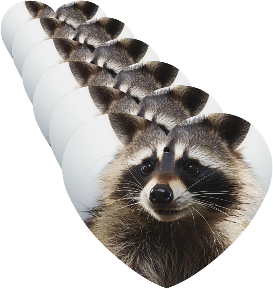 6 Pcs Car Air Fresheners Personalized Hairy Raccoon Aromatherapy Tablets Hanging Fragrance Scented Cards Funny Incense Chips For Rearview Mirror Accessories