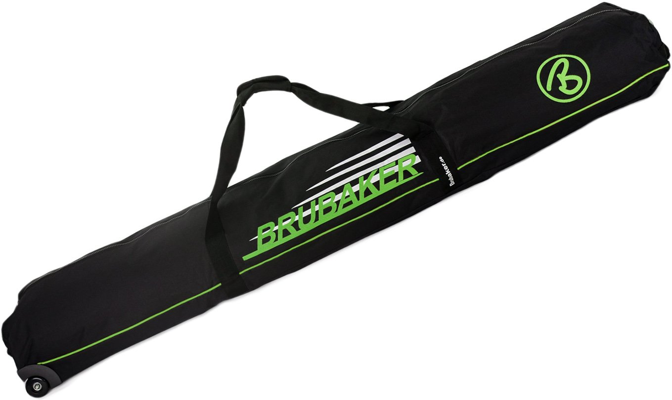 BRUBAKER Skitasche Race Champion - Skisack mit Rollen für 2 Paar Ski und Stöcke - Reißfester Ski Bag 170 cm oder 190 cm