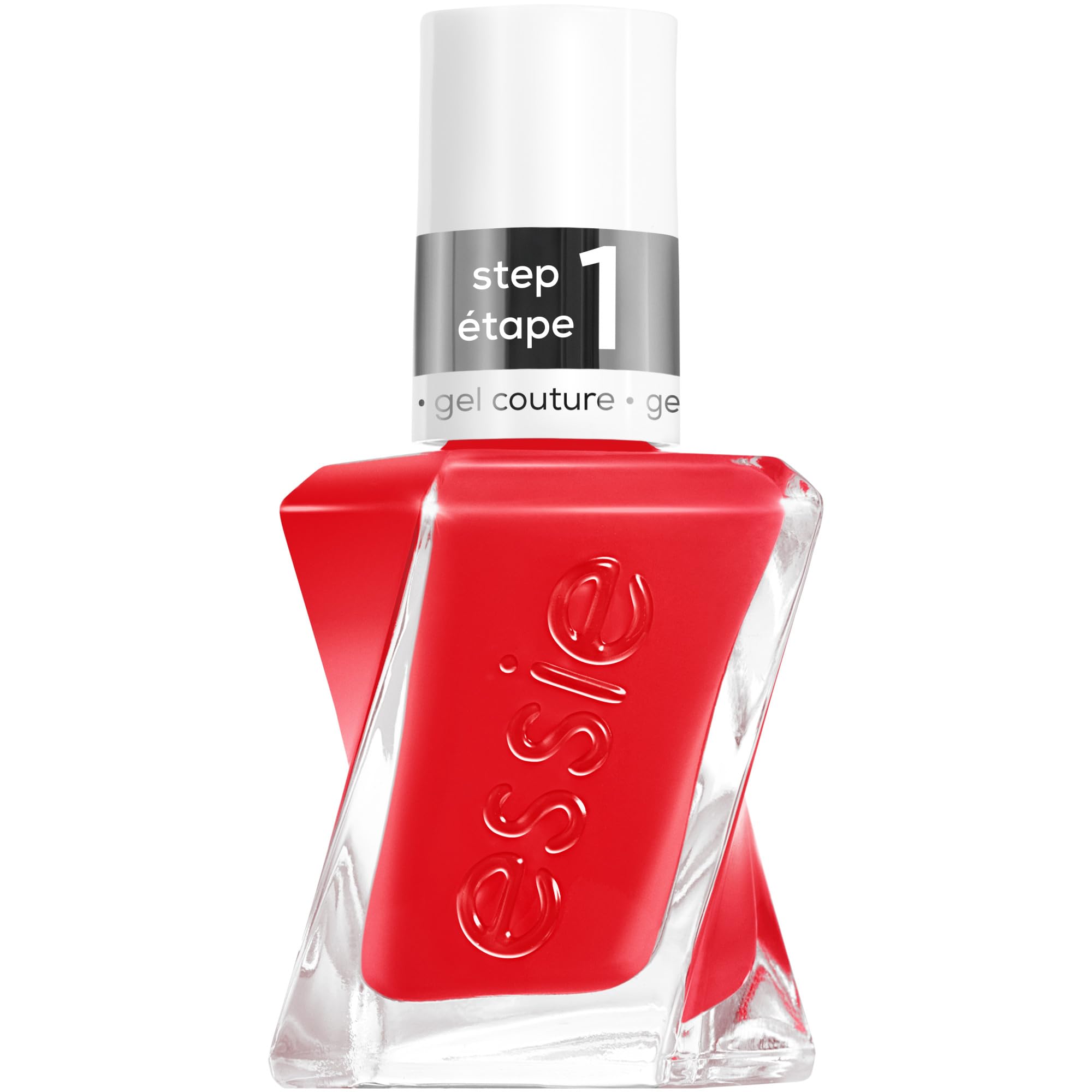gel couture by essie gel-like nail polish, up to 15 days of wear, no UV lamp, removes like regular polish, vegan, shade: electric geometric (red), 13.5ml