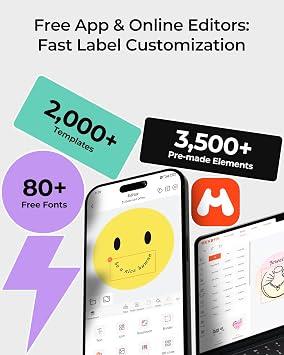 MUNBYN Bluetooth Shipping Label Printer, 4x6 Thermal Label Printer for Small Business, Compatible with iPhone, Android, Windows, macOS, Etsy, Shopify, eBay, Royal Mail, DHL, DPD, Evri, 402B, White