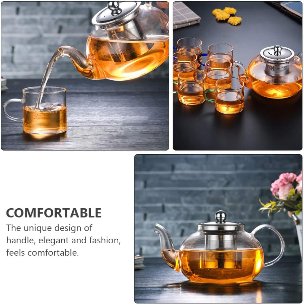 Nuolux ティーポットセット ティーカップ 耐熱ガラス 急須 茶こし付き おしゃれ コーヒー ティー用品 10ml ティーポット カラー 10ml Www Qbusinessmagazine Com