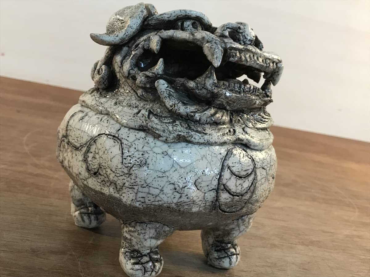 砥部焼 白磁獅子 銘無し 狛犬 置物 M 狛犬 | 富永陶磁器