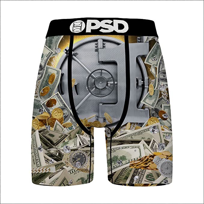 PSD Men's Bank Vault Boxer Briefs, Multi, M
