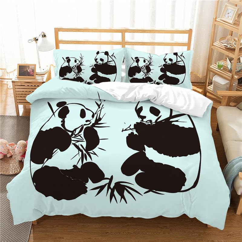 Funda nórdica azul cian de 155x220 cm en microfibra suave de 110g para cama de 90 con almohada 1