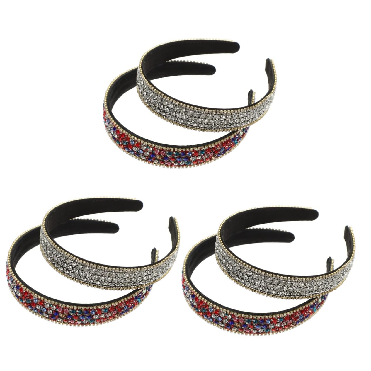 DOITOOL 6pezzi Fasce Per Strass Scintillanti Da Accessori Eleganti Per Donne e Ragazze Cerchietti Decorati Per Occasioni Speciali e Look Casual