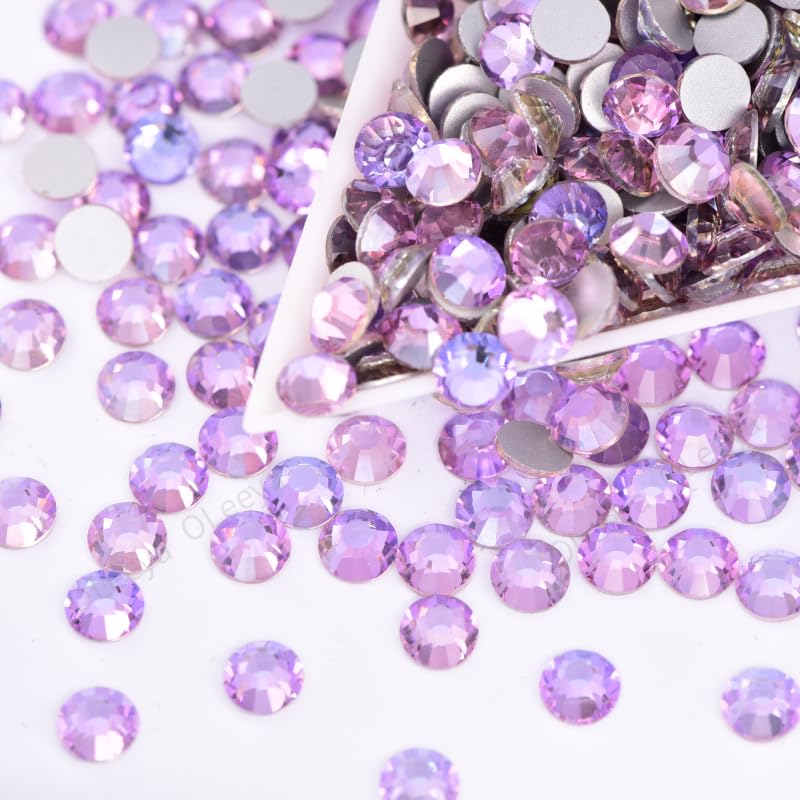 14400 pezzi SS3-SS34 Unghie glitterate senza strass con retro piatto per accessori per unghie, arancione, SS6-14400 pezzi, viola aria SS4-14400 pezzi